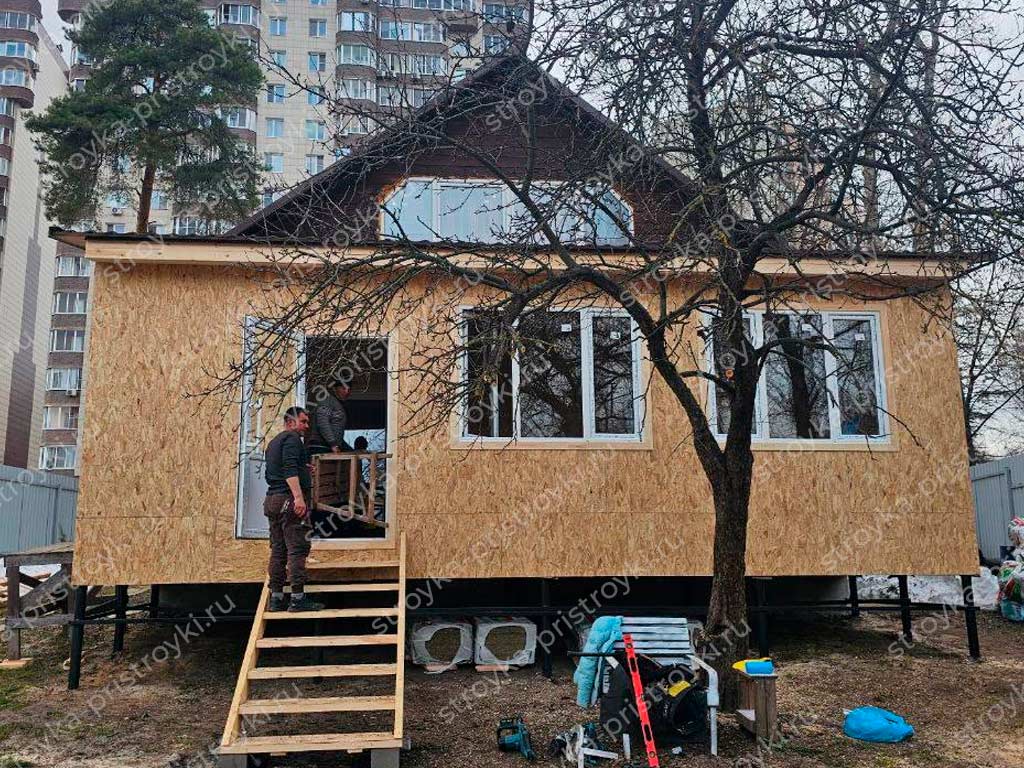 Монтаж пристройки к дому 9 на 3 метра